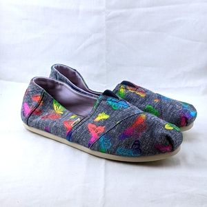 Rainbow Butterfly Print Classic TOMS